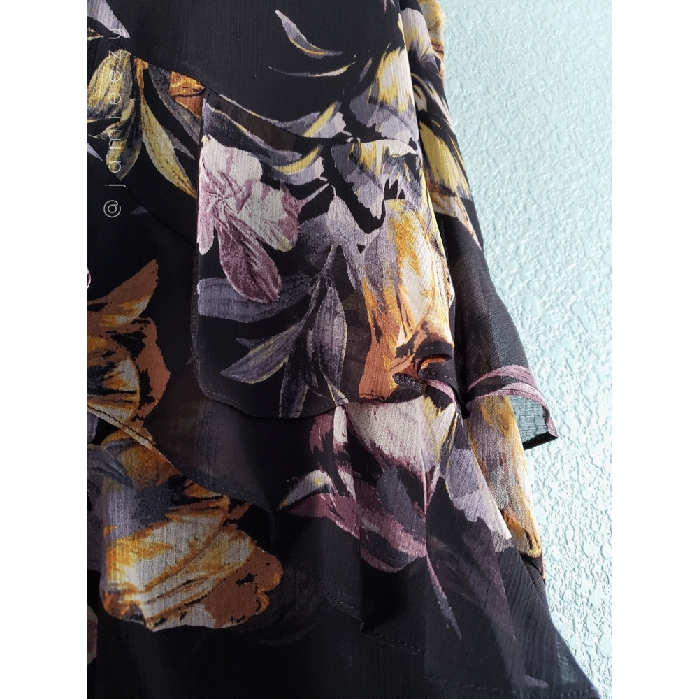 Topshop | NWT Floral Print Tiered Ruffle Dress - Picture 6 of 10